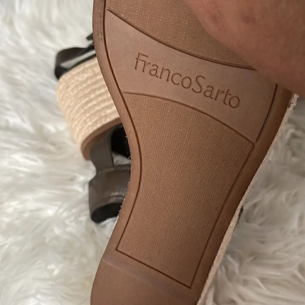FRANCO SARTO LEATHER ESPADRILLES NWOT SIZE 8.5